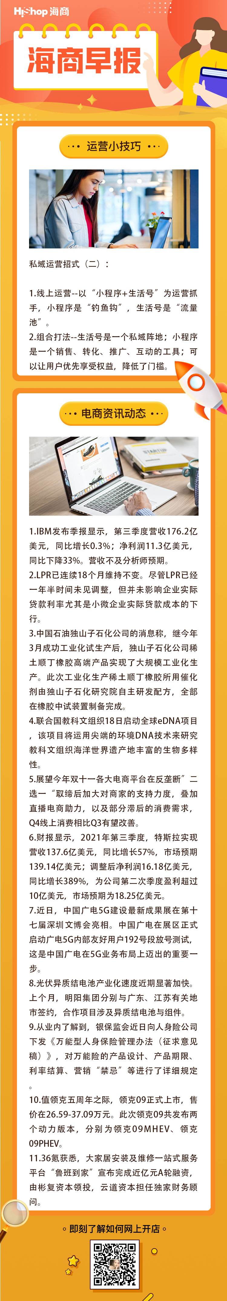 HiShop電商早報(bào)——2021年10月21日