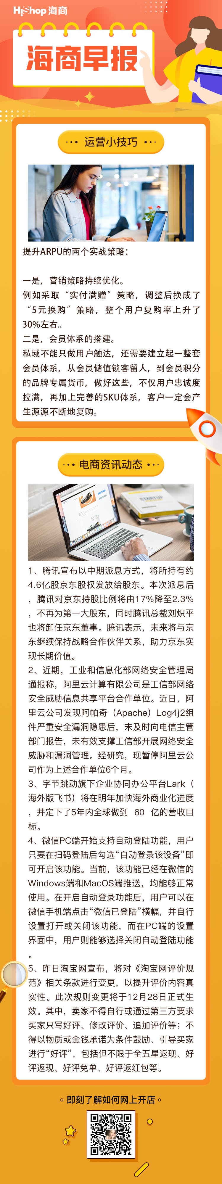 HiShop電商早報——2021年12月23日